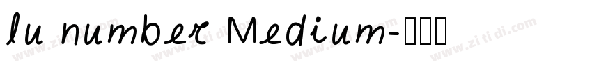 lu number Medium字体转换
